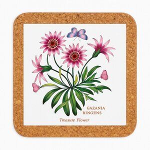 Cork Base Trivet Portmeirion Botanic Garden Gazania Ringens Treasure Flower